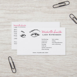 Tarjeta De Visita Artista de maquillaje azota los brotes negro y bla