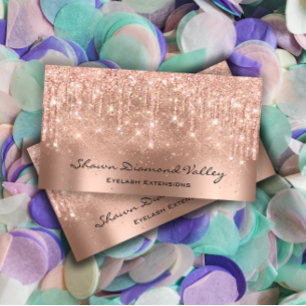 Tarjeta De Visita Artista de maquillaje azota Polvo Rubor Rosa Tropf