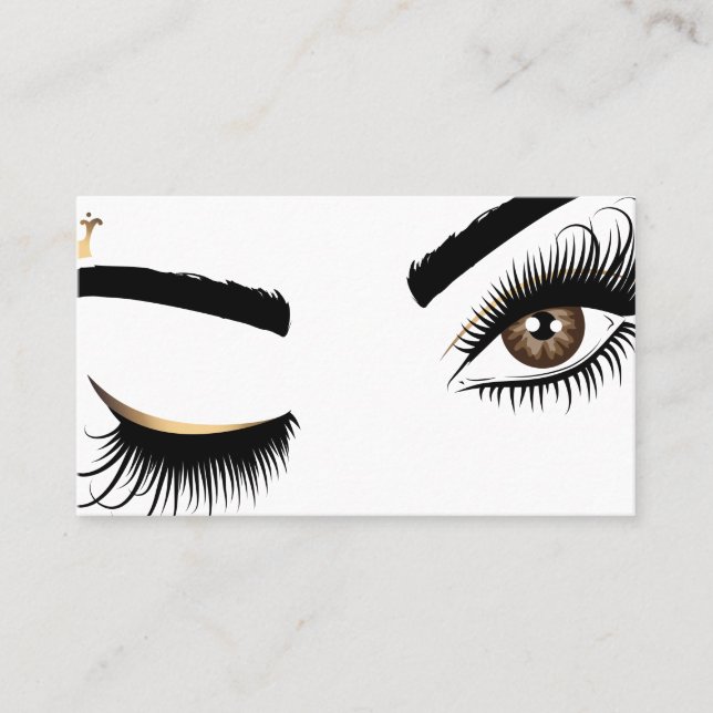 Tarjeta De Visita Artista de maquillaje Beauty Salon Lash Extensión  (Anverso)
