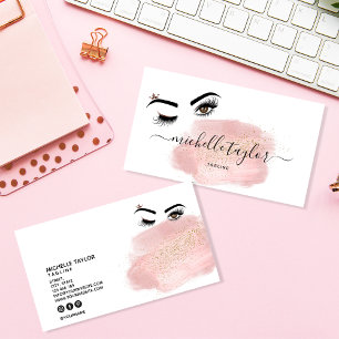 Tarjeta De Visita Artista de maquillaje Beauty Salon Lash Extensión 