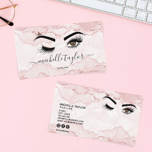 Tarjeta De Visita Artista de maquillaje Beauty Salon Lash Extensión 