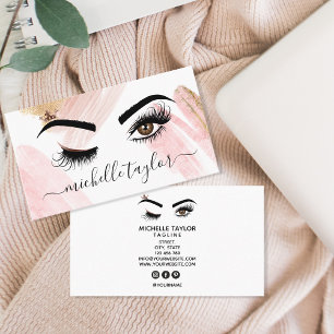 Tarjeta De Visita Artista de maquillaje Beauty Salon Lash Extensión 