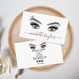 Tarjeta De Visita Artista de maquillaje Beauty Salon Lash Extensión 