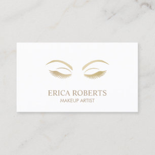 Tarjeta De Visita Artista de maquillaje Belleza Chica Llanamente Min