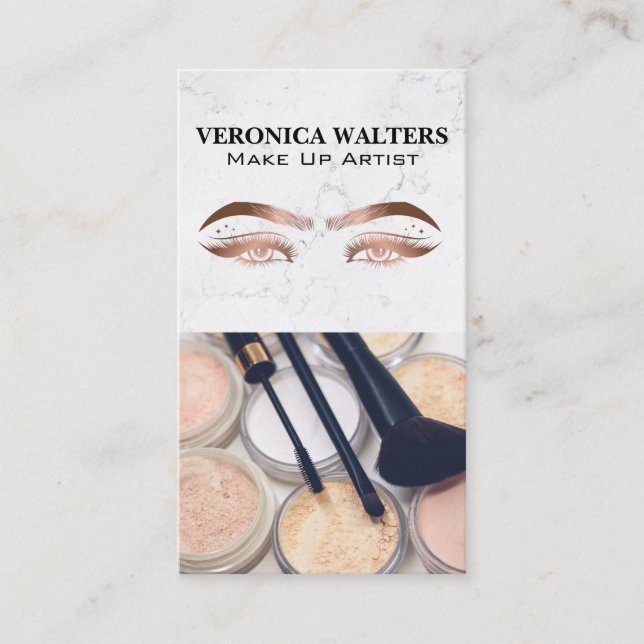 Tarjeta De Visita Artista de maquillaje | Belleza de las mujeres | O (Anverso)