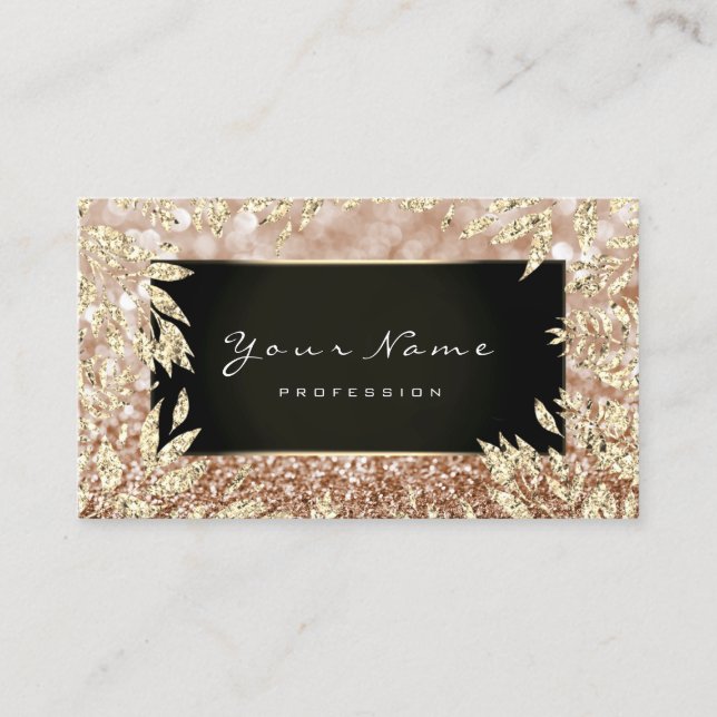Tarjeta De Visita Artista de maquillaje Belleza Marco floral Purpuri (Anverso)