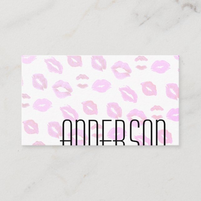 Tarjeta De Visita Artista de maquillaje / Beso (Anverso)
