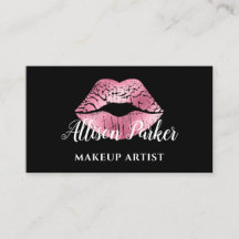Artista de Maquillaje Beso de Brillo Rosa Elegante