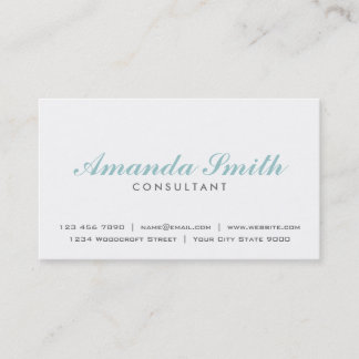 Tarjeta De Visita Artista de maquillaje blanco llano profesional