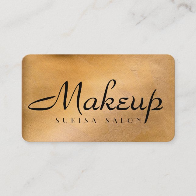 Tarjeta De Visita Artista de maquillaje brillante esquina redonda de (Anverso)