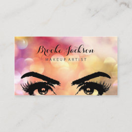 Tarjeta De Visita Artista de maquillaje brillante y brillante