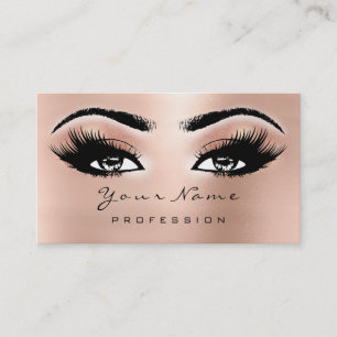 Tarjeta De Visita Artista de maquillaje Brows Ojos Lazas Purpurina P