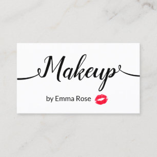 Tarjeta De Visita Artista de maquillaje caligrafía escrita a mano Be