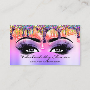 Tarjeta De Visita Artista de maquillaje ceja Eyelash Perforación P