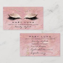 Tarjeta De Visita Artista de maquillaje cejas latir extensi Purpurin