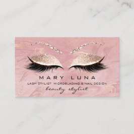 Tarjeta De Visita Artista de maquillaje cejas latir extensi Purpurin