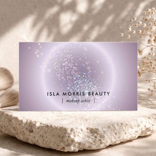 Tarjeta De Visita Artista de Maquillaje Celestial Glow Moderno Lavan