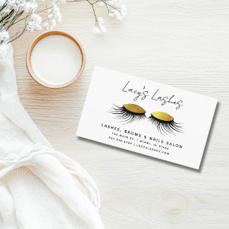 Tarjeta De Visita Artista de Maquillaje Chic Long Lush Lashes