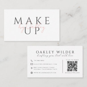 Tarjeta De Visita Artista de Maquillaje Código QR