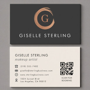 Tarjeta De Visita Artista de Maquillaje Código QR