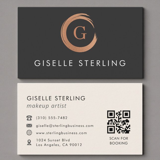 Tarjeta De Visita Artista de Maquillaje Código QR (Subido por el creador)