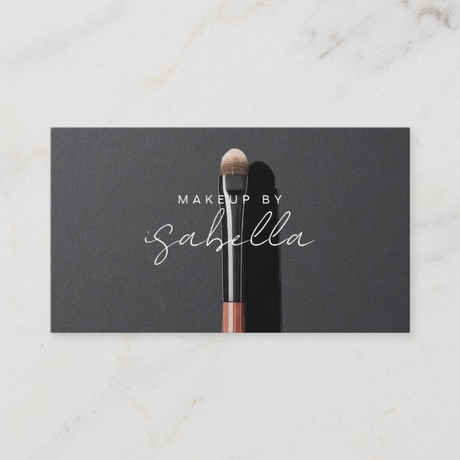 Tarjeta De Visita Artista de maquillaje Código QR Medios sociales (Anverso)