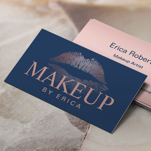 Tarjeta De Visita Artista de maquillaje color de rosa moderno de los