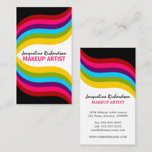 Tarjeta De Visita Artista de maquillaje colorido