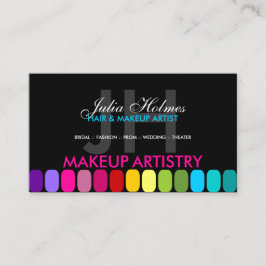 Tarjeta De Visita Artista de maquillaje colorido