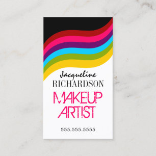 Tarjeta De Visita Artista de maquillaje colorido