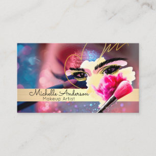 Tarjeta De Visita Artista de Maquillaje   Colorido   Gráficos de Bel