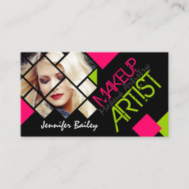 Tarjeta De Visita Artista de maquillaje colorido y moderno