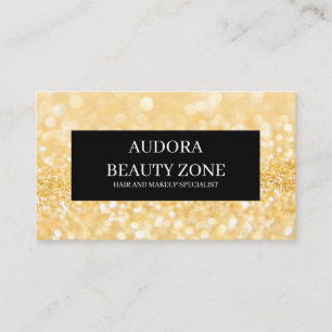 Tarjeta De Visita Artista de Maquillaje con Brillo