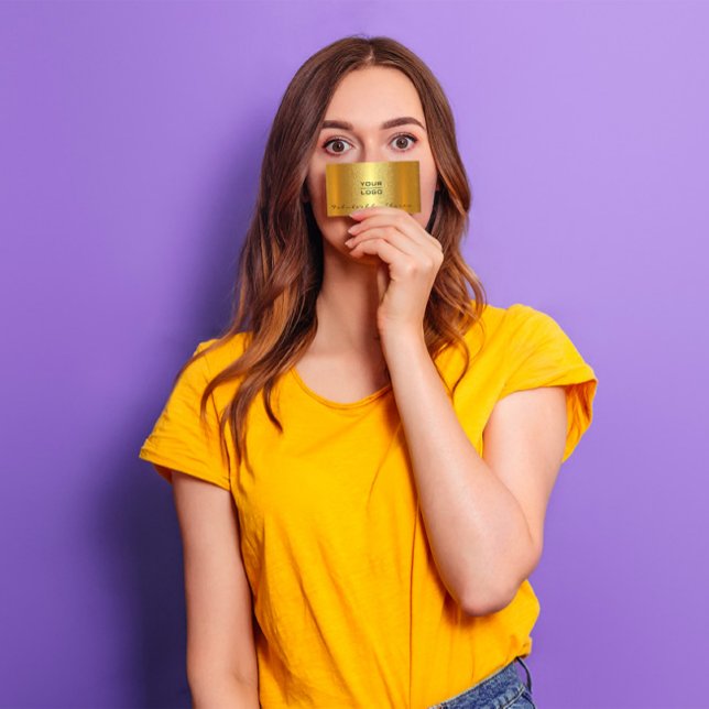 Tarjeta De Visita Artista de maquillaje con chispa de oro Lash Elega (Gold Spark Makeup Artist Lash Elegant Lux Logo Business Card)