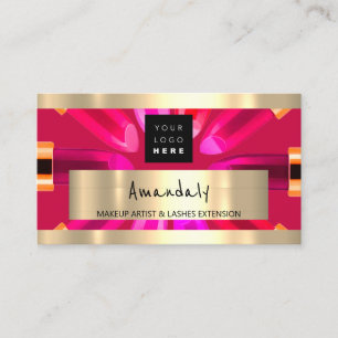 Tarjeta De Visita Artista de maquillaje con el logotipo QRCODE de la