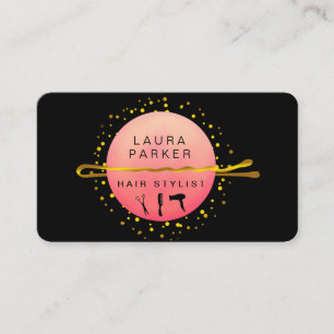 Tarjeta De Visita Artista de maquillaje con estilo de pelo Bobby Pin