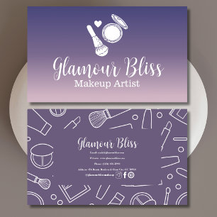 Tarjeta De Visita Artista de maquillaje contemporáneo de gradiente r
