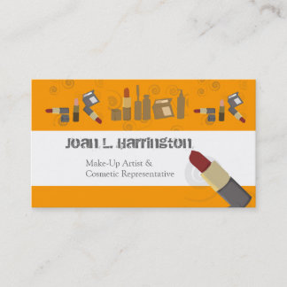 Tarjeta De Visita Artista de maquillaje cosmético del M.U.A. del