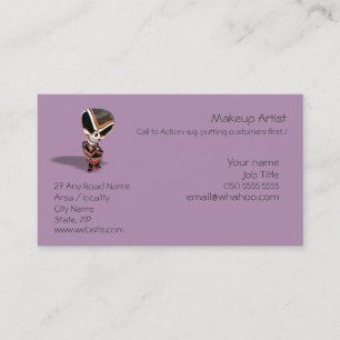 Tarjeta De Visita Artista de maquillaje crea tu propio fácil genéric