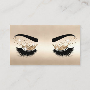 Tarjeta De Visita Artista de maquillaje Crown Lazas Extensión de Sal