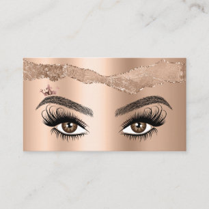 Tarjeta De Visita Artista de maquillaje Crown Lazas Extensión de Sal