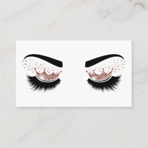 Tarjeta De Visita Artista de maquillaje Crown Lazas Extensión de Sal