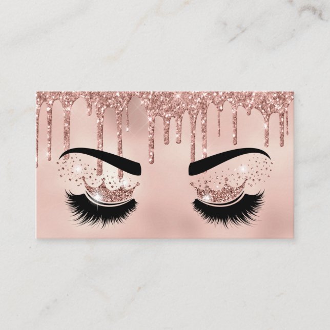 Tarjeta De Visita Artista de maquillaje Crown Lazas Extensión de Sal (Anverso)