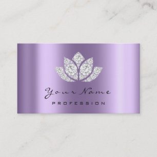 Tarjeta De Visita Artista de maquillaje Crystal Diamond Lotus violet