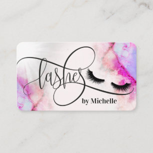 Tarjeta De Visita Artista de maquillaje de acuarela de Unicorn recib