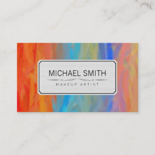Tarjeta De Visita Artista de maquillaje de arte abstracto moderno #9