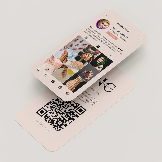 Tarjeta De Visita Artista de maquillaje de azotes modernos Peach Pin (Modern Lashes Makeup Artist Peach Pink Instagram Business Card
)