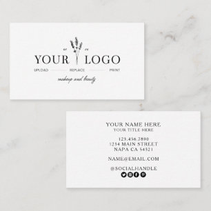 Tarjeta De Visita Artista de Maquillaje de Belleza Agrega tu Logotip