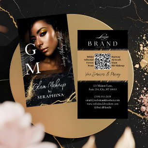 Tarjeta De Visita Artista de Maquillaje de Belleza Glamour de Lujo Á