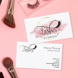 Tarjeta De Visita Artista de maquillaje de belleza - Watercolorear e